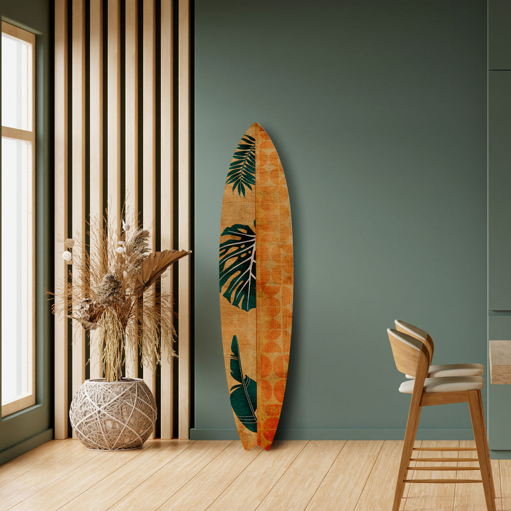 PALM LEAF SURFBOARD Dekorativ Surfbräda