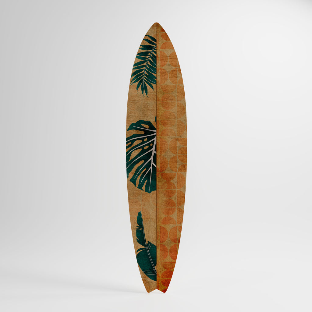 PALM LEAF SURFBOARD Dekorativ Surfbräda