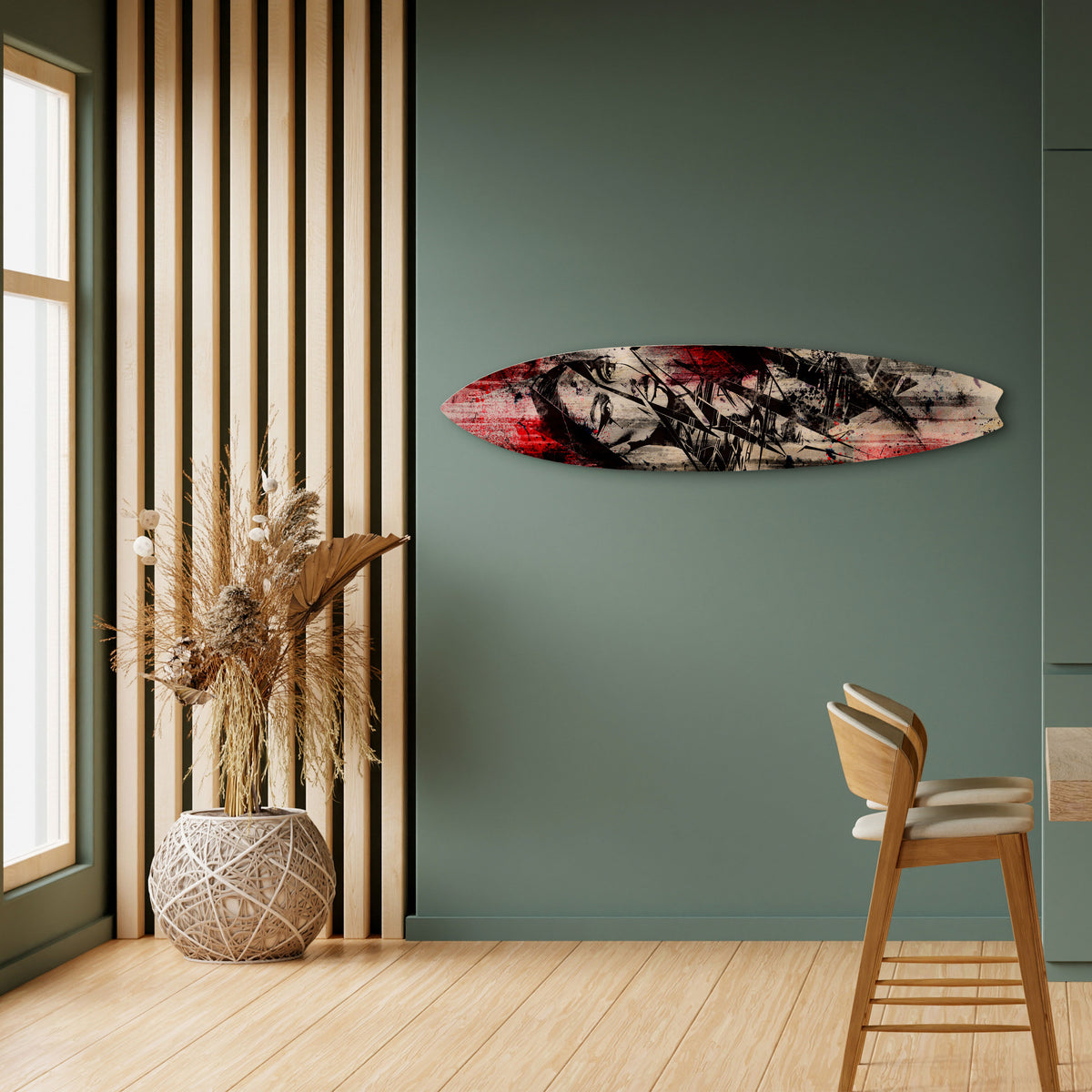 CRIMSON ECHO Dekorativ Surfbräda