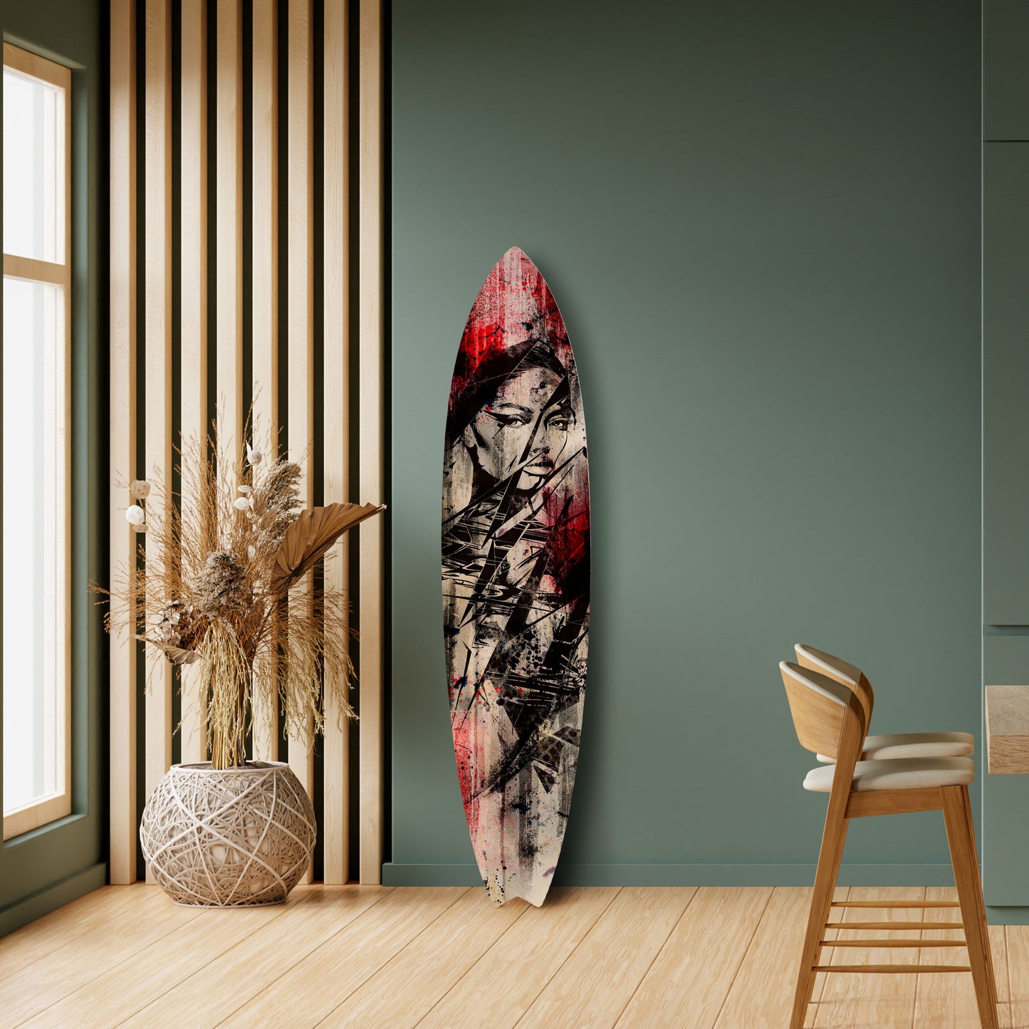 CRIMSON ECHO Dekorativ Surfbräda