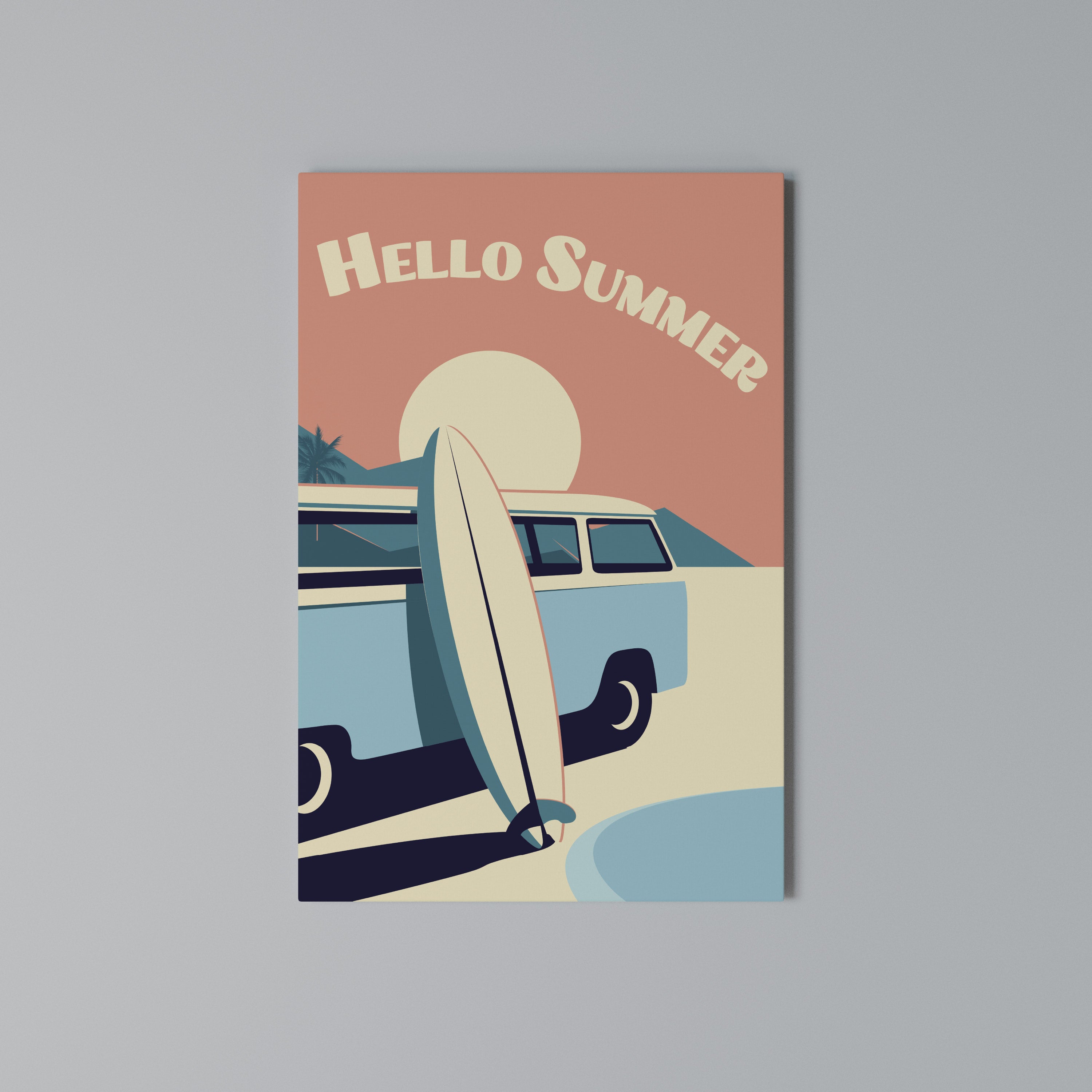 HELLO SUMMER Vertical Canvas Print