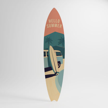 HELLO SUMMER Dekorativ Surfbräda