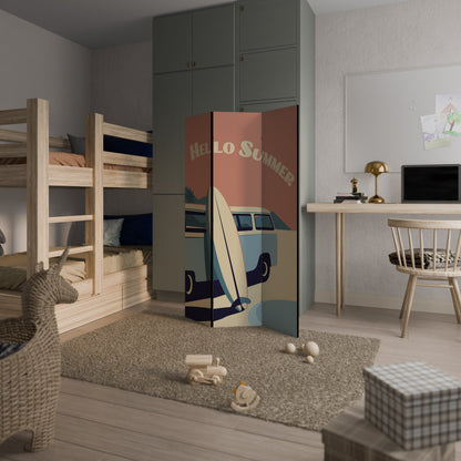 HELLO SUMMER Decorative 3-Panel Room Divider