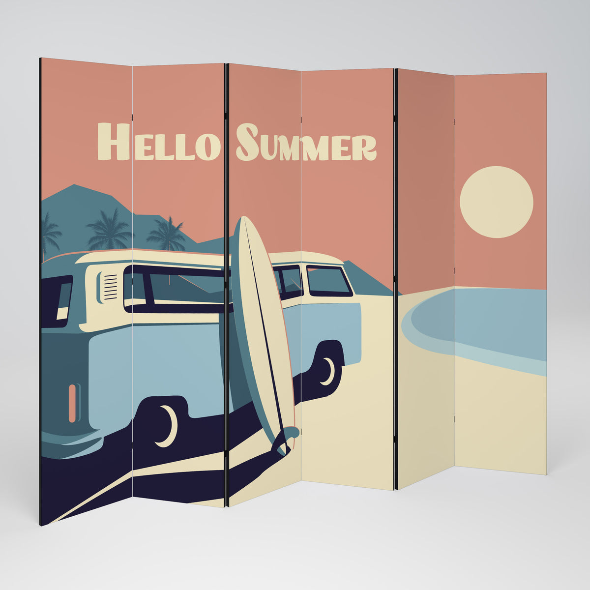 HELLO SUMMER Rumsavdelare 6 paneler