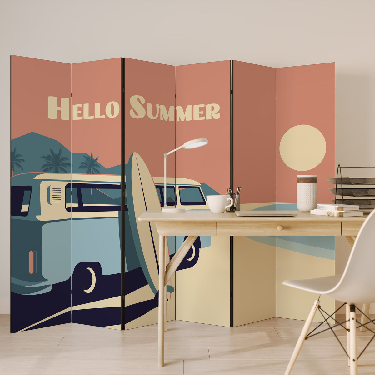 HELLO SUMMER Rumsavdelare 6 paneler
