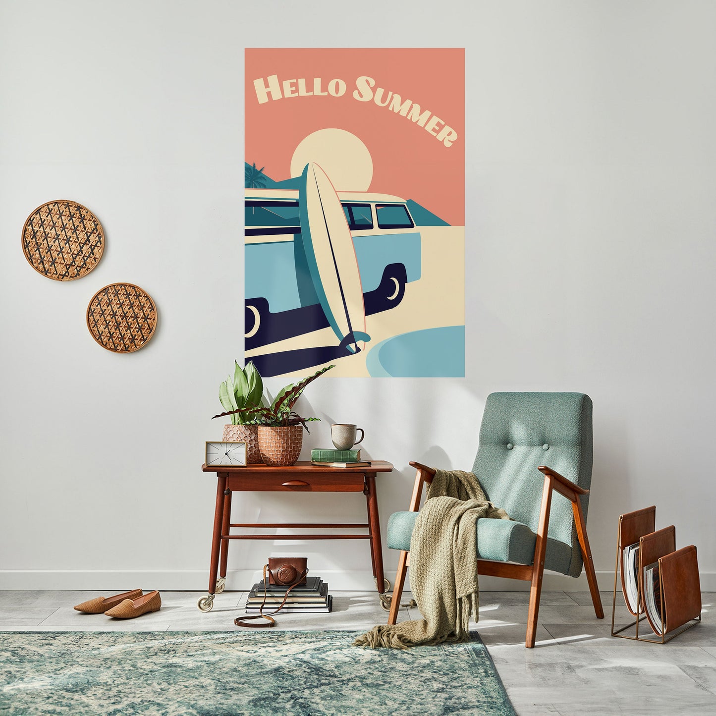 HELLO SUMMER Peel and Stick Vertical Poster