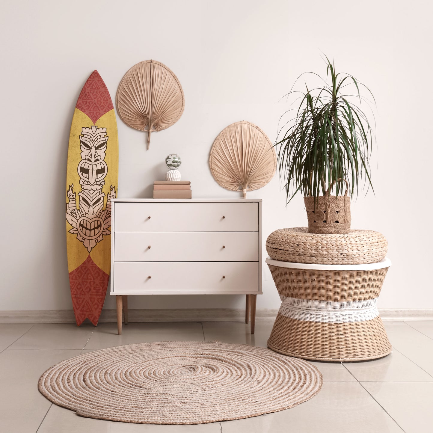 TIKI TOTEM Dekorativ Surfbräda