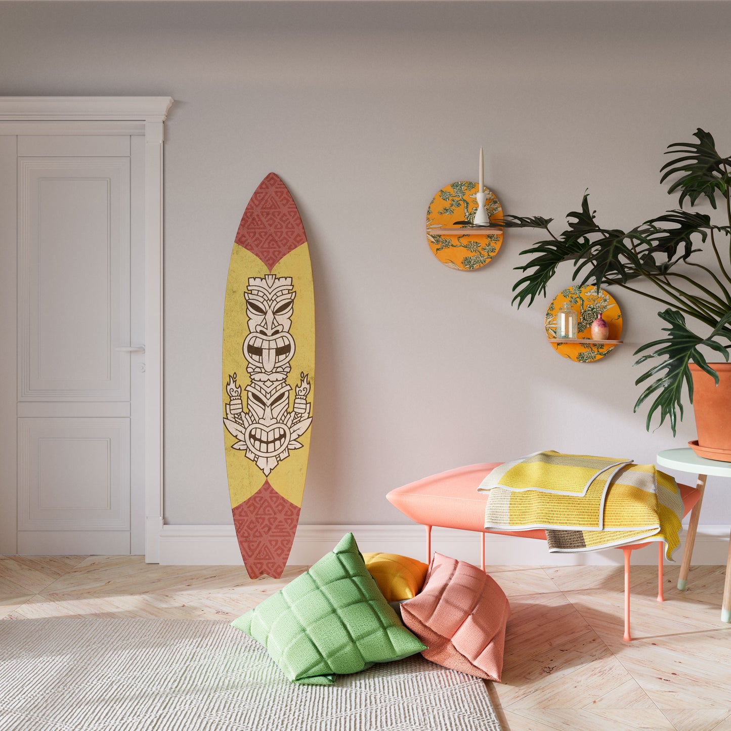 TIKI TOTEM Dekorativ Surfbräda