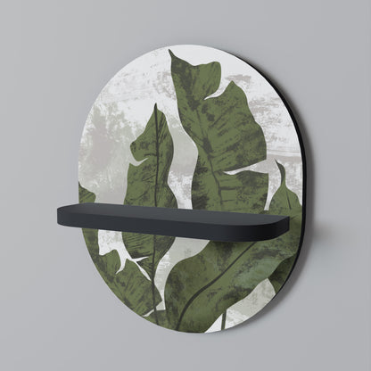 LEAF ECHO Oval konsthylla i svart finish