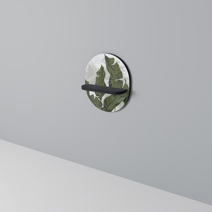 LEAF ECHO Oval konsthylla i svart finish