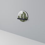 LEAF ECHO Rund konsthylla i svart finish