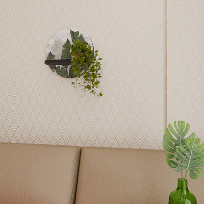 LEAF ECHO Rund konsthylla i svart finish