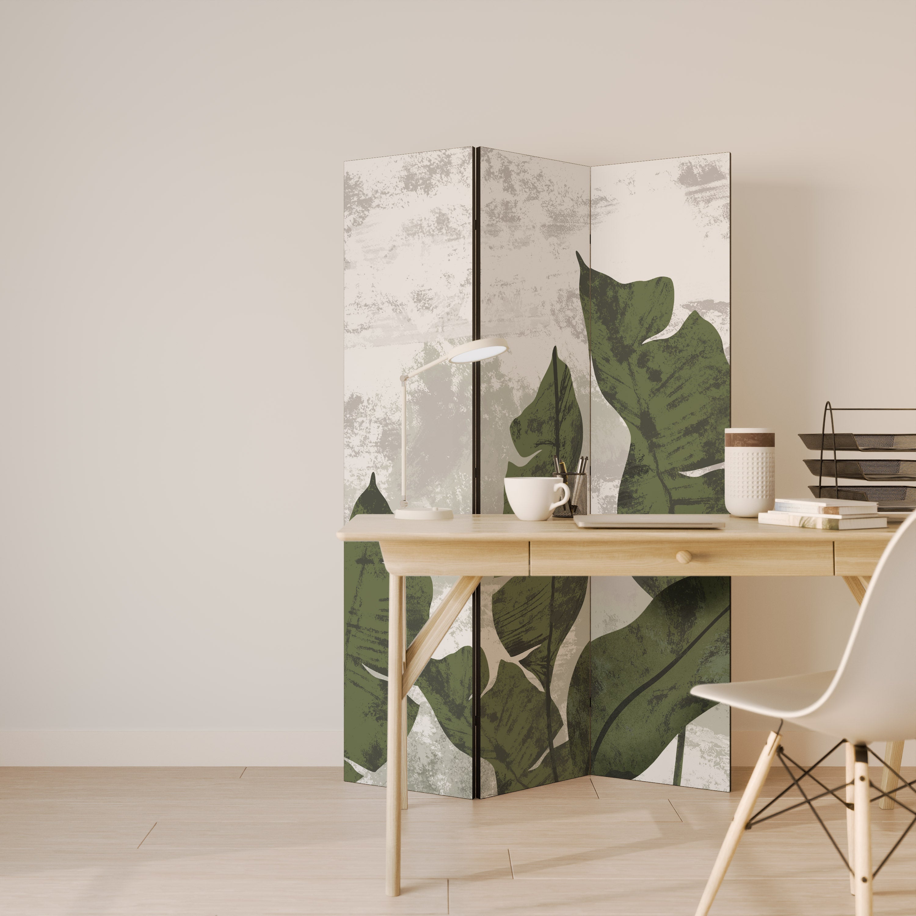LEAF ECHO Dekorativ rumsavdelare med 3 paneler