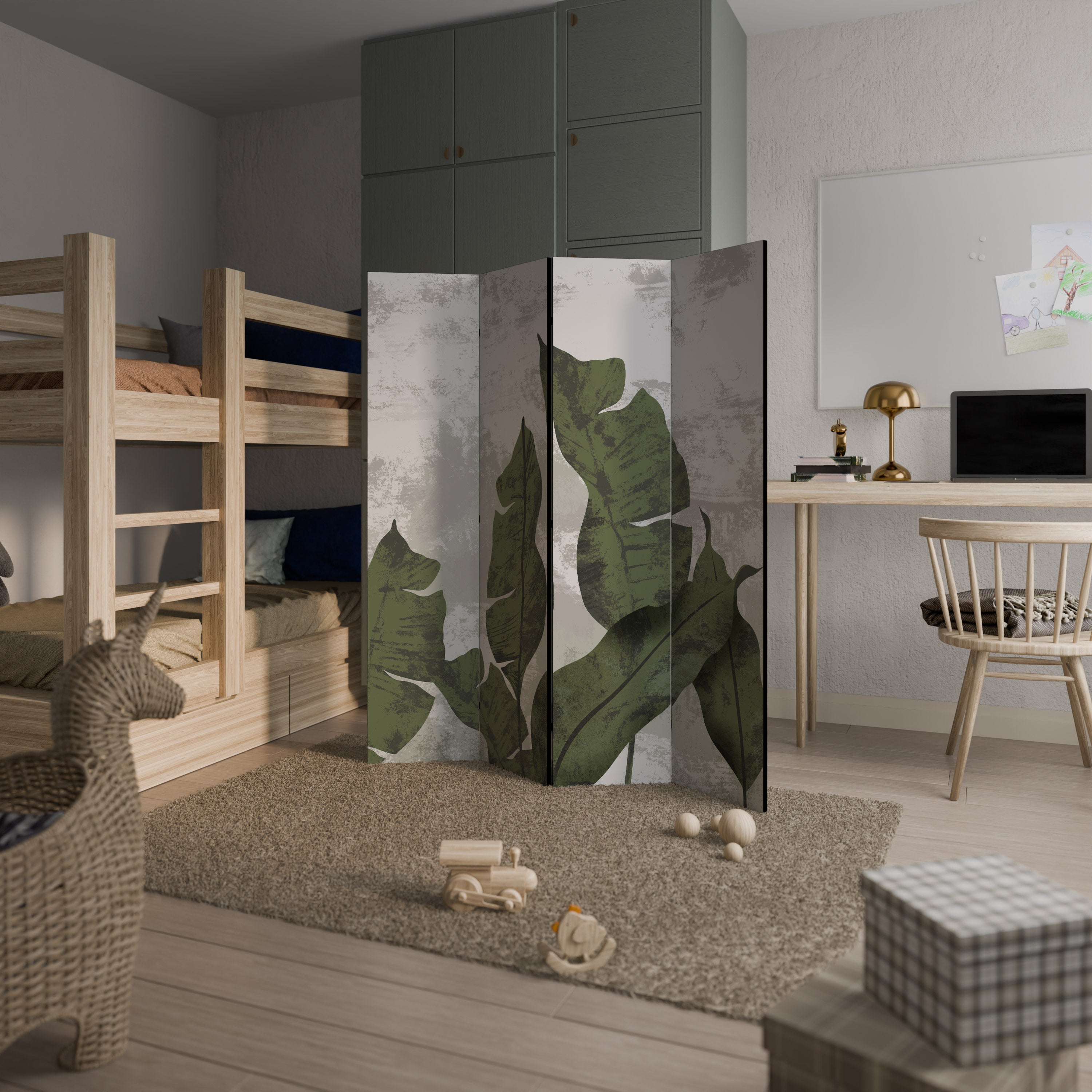 LEAF ECHO Dekorativ rumsavdelare med 4 paneler
