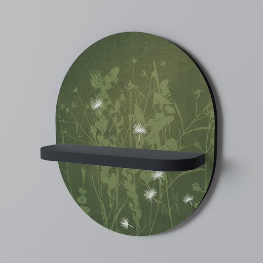 DANDELION HOLD Oval konsthylla i svart finish