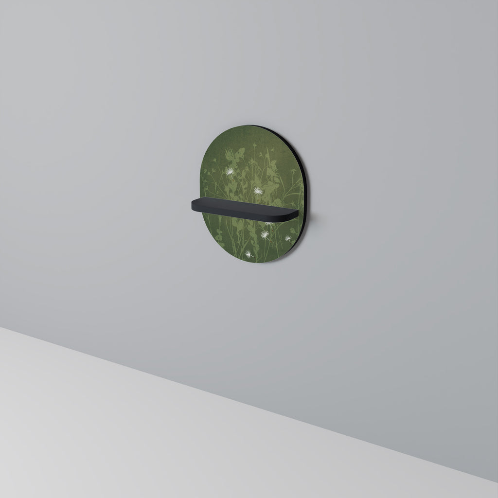 DANDELION HOLD Oval konsthylla i svart finish