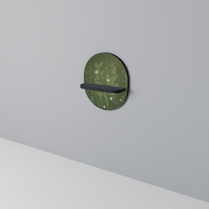 DANDELION HOLD Oval konsthylla i svart finish