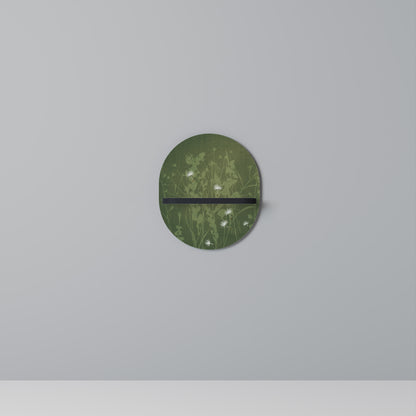DANDELION HOLD Oval konsthylla i svart finish