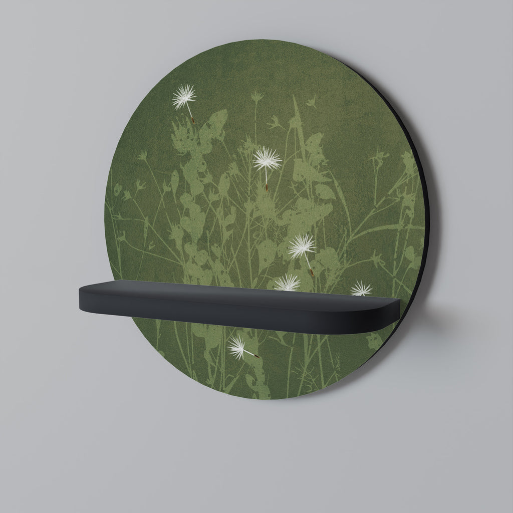 DANDELION HOLD Rund konsthylla i svart finish