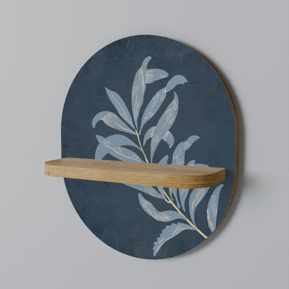 SHADOW BRANCH Oval Art Shelf In Oak Effect