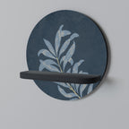 SHADOW BRANCH Rund konsthylla i svart finish