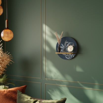 SHADOW BRANCH Round Art Shelf In Oak Effect