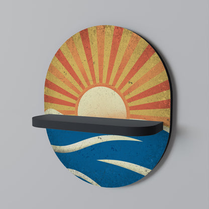 SUNNY SLIDE Oval konsthylla i svart finish