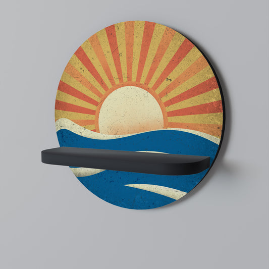 SUNNY SLIDE Rund konsthylla i svart finish