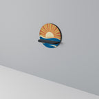 SUNNY SLIDE Rund konsthylla i svart finish