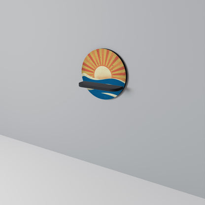 SUNNY SLIDE Rund konsthylla i svart finish