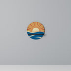 SUNNY SLIDE Rund konsthylla i svart finish