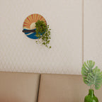 SUNNY SLIDE Rund konsthylla i svart finish