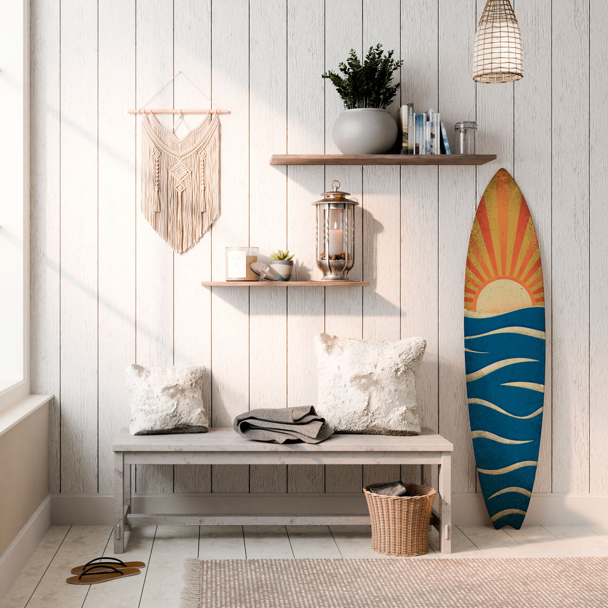 SUNNY SLIDE Dekorativ Surfbräda