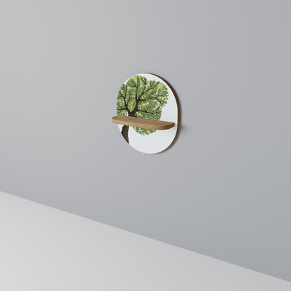 WILDERNESS DASH Oval Art Shelf In Oak Effect