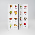 FRUIT LESSON 4-Panel Room Divider