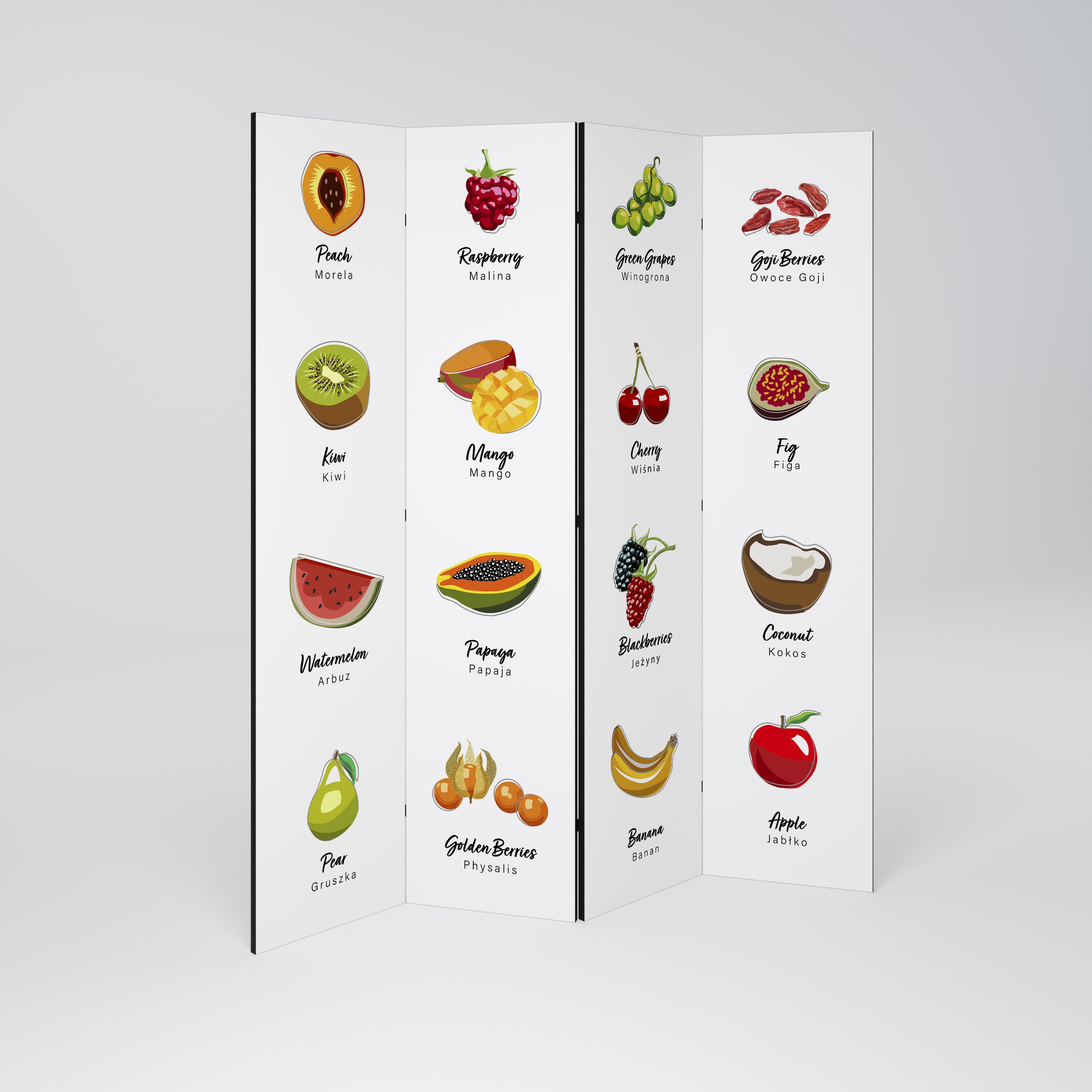 FRUIT LESSON Rumsavdelare 4 paneler