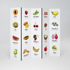 FRUIT LESSON Dekorativ rumsavdelare – 5 paneler