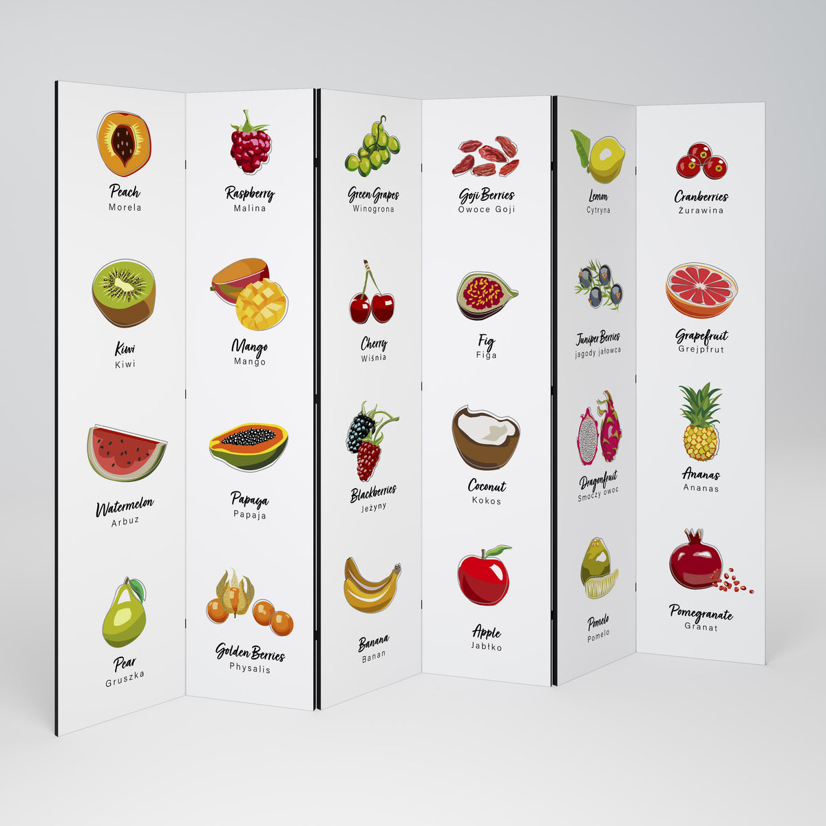 FRUIT LESSON Rumsavdelare 6 paneler