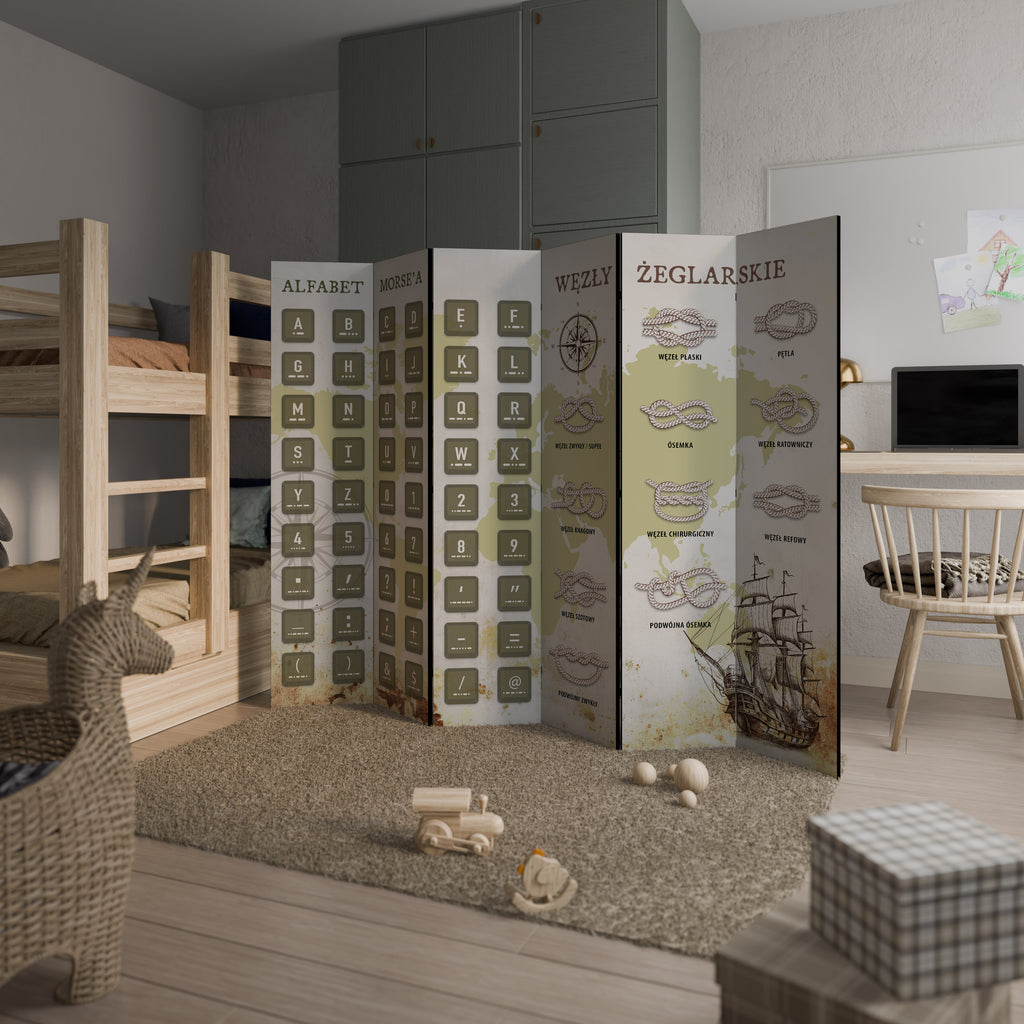 MORSE AND KNOTS Rumsavdelare 6 paneler