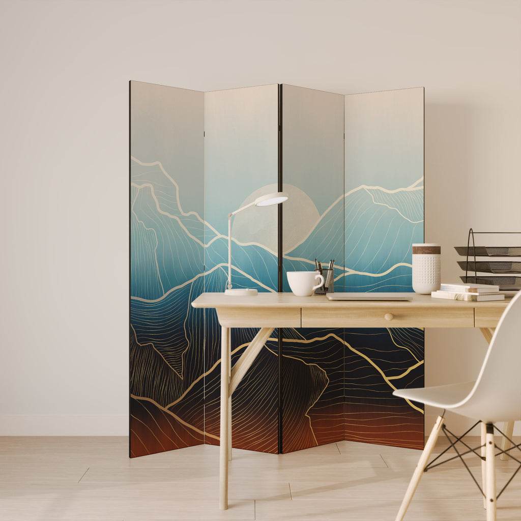 LUNAR SECRETS Dekorativ rumsavdelare med 4 paneler