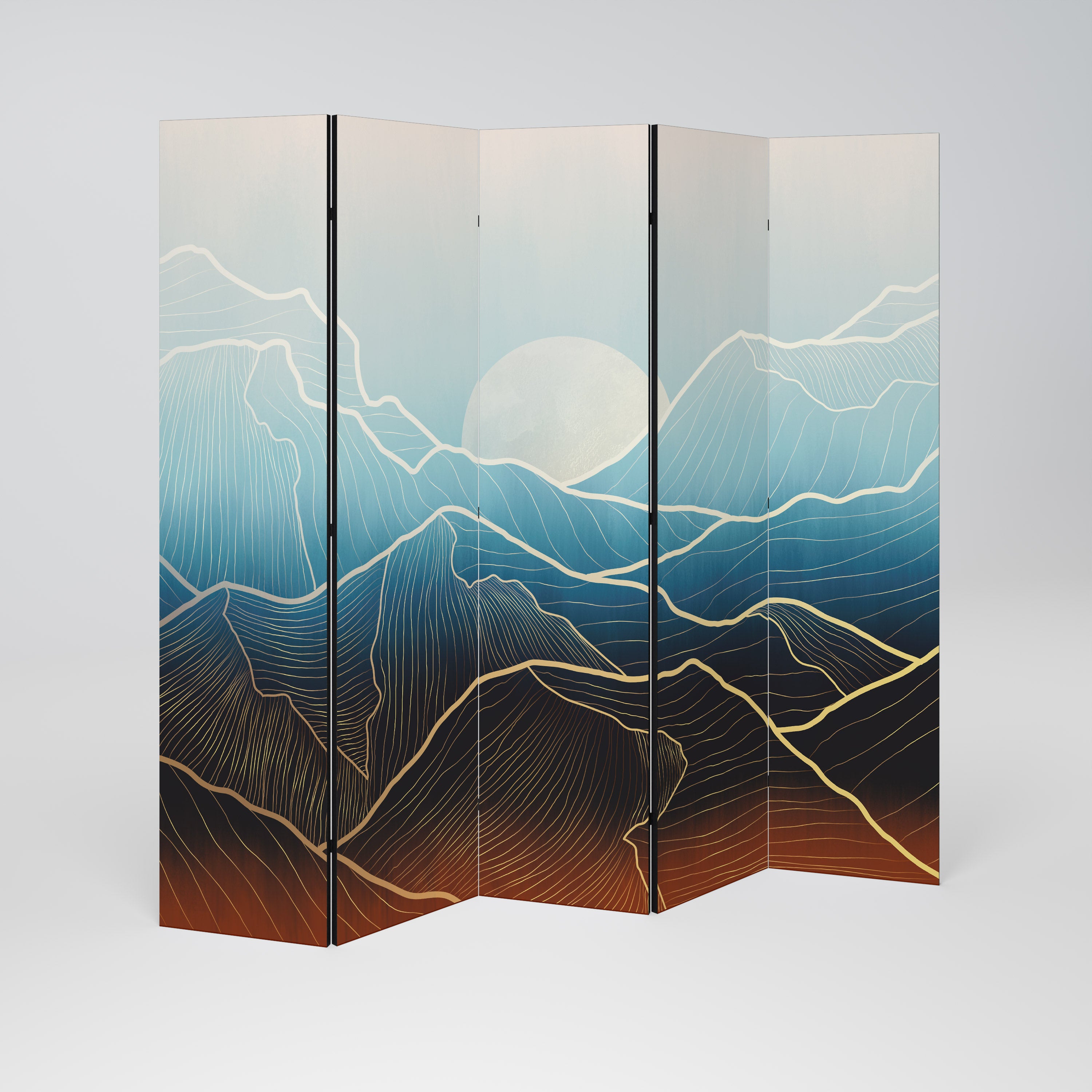LUNAR SECRETS Dekorativ rumsavdelare – 5 paneler