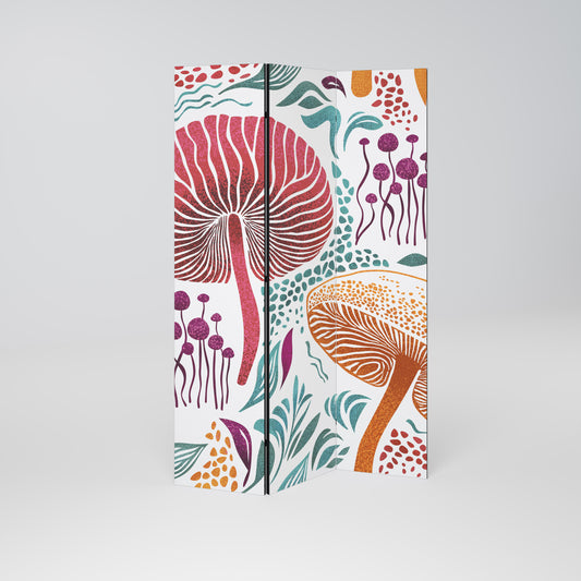 FUNGUS FANTASY Dekorativ rumsavdelare – 3 paneler