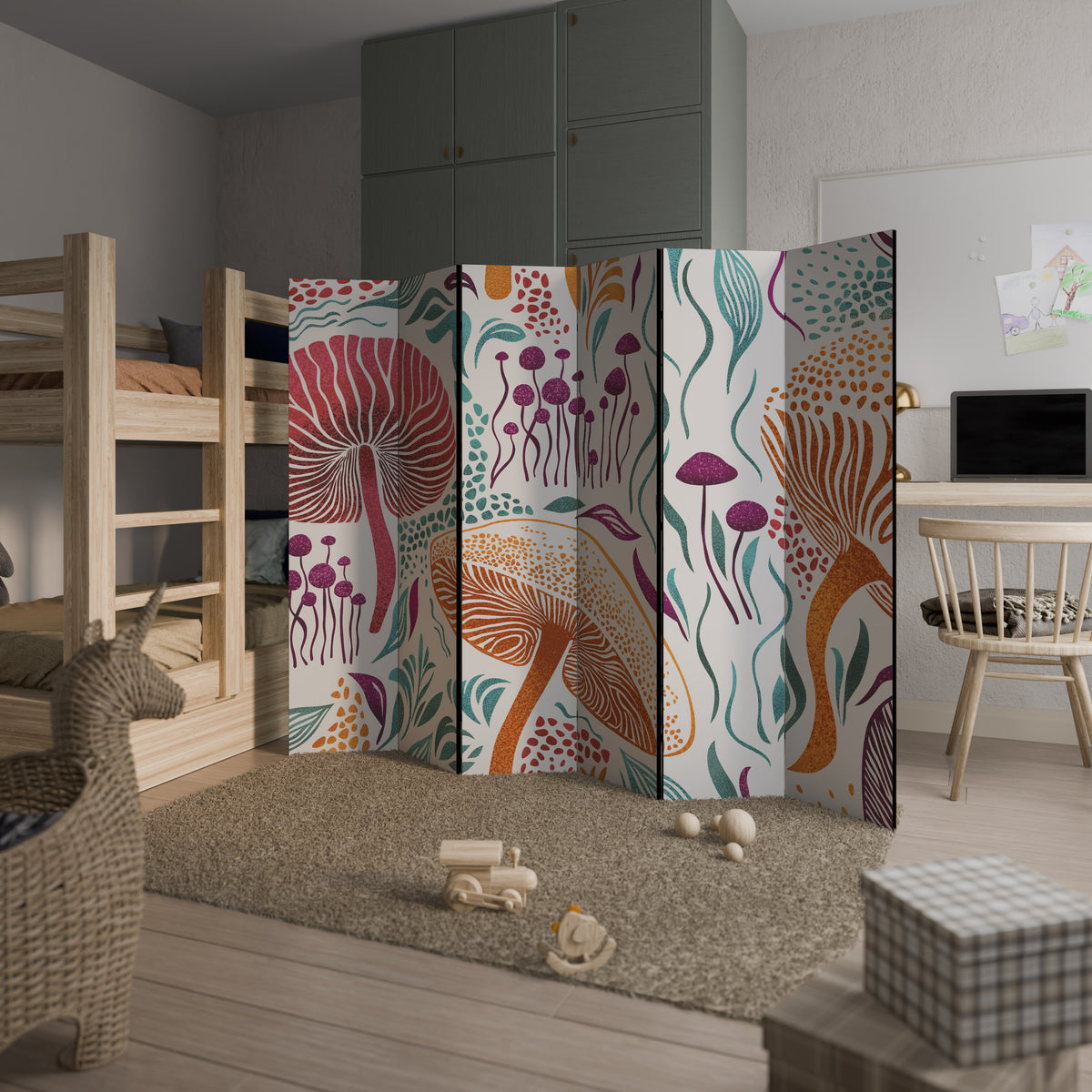 FUNGUS FANTASY Rumsavdelare 6 paneler