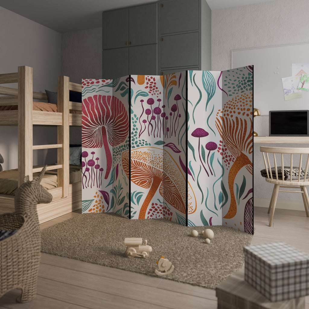 FUNGUS FANTASY Dekorativ rumsavdelare med 6 paneler
