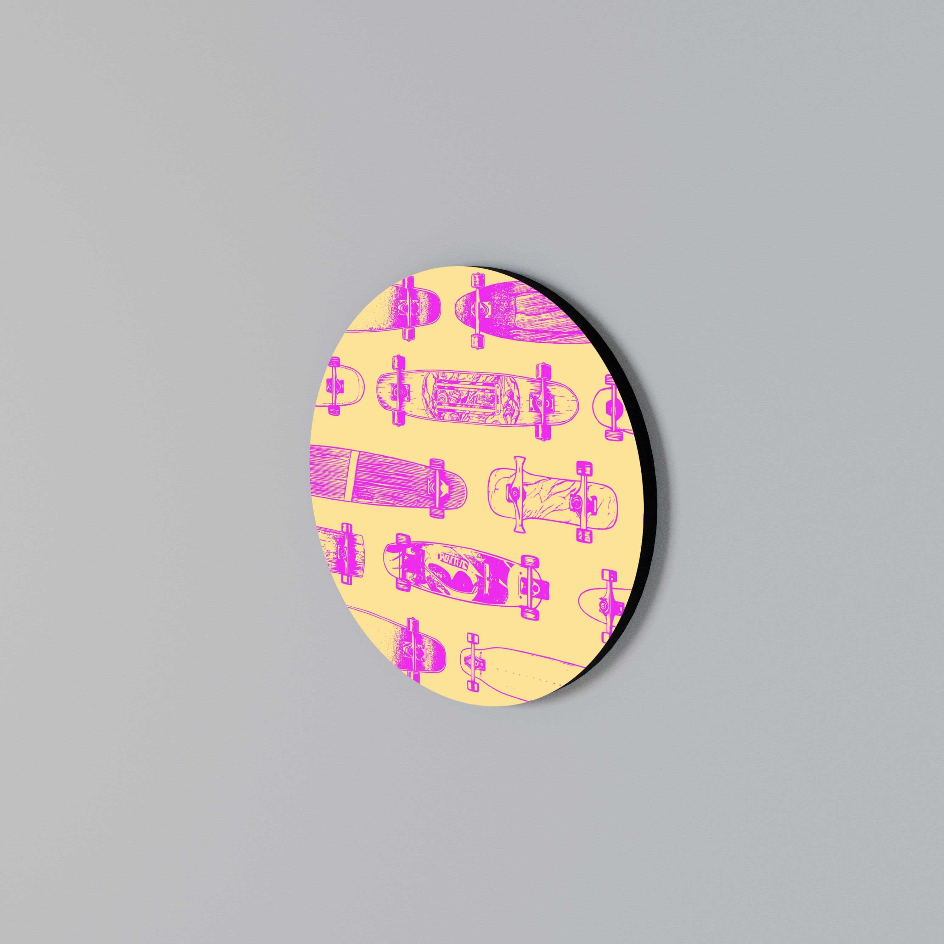 SKATEBOARD ARTISTRY Rund väggdekor