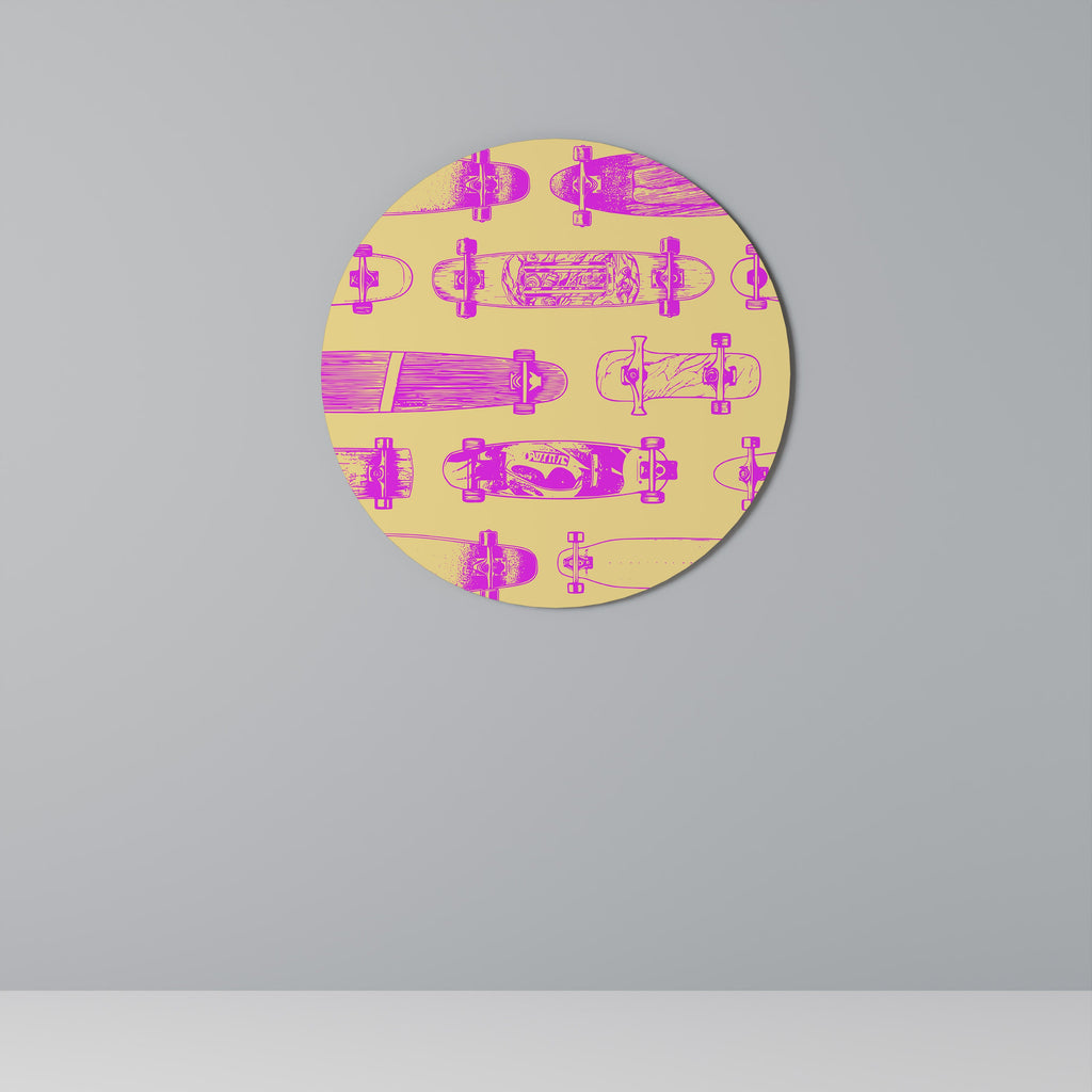 SKATEBOARD ARTISTRY Rund väggkonst