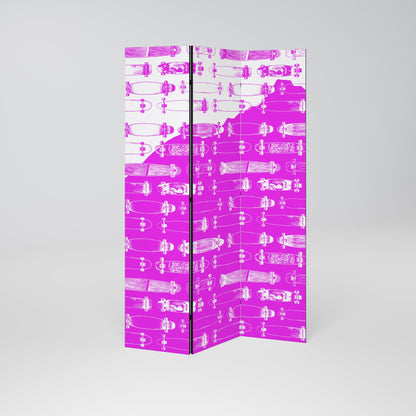 SKATEBOARD MAGENTA Dekorativ rumsavdelare med 3 paneler