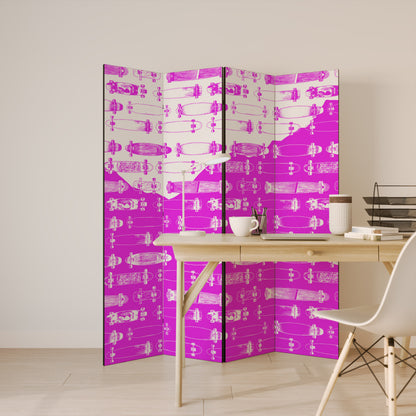 SKATEBOARD MAGENTA Rumsavdelare 4 paneler