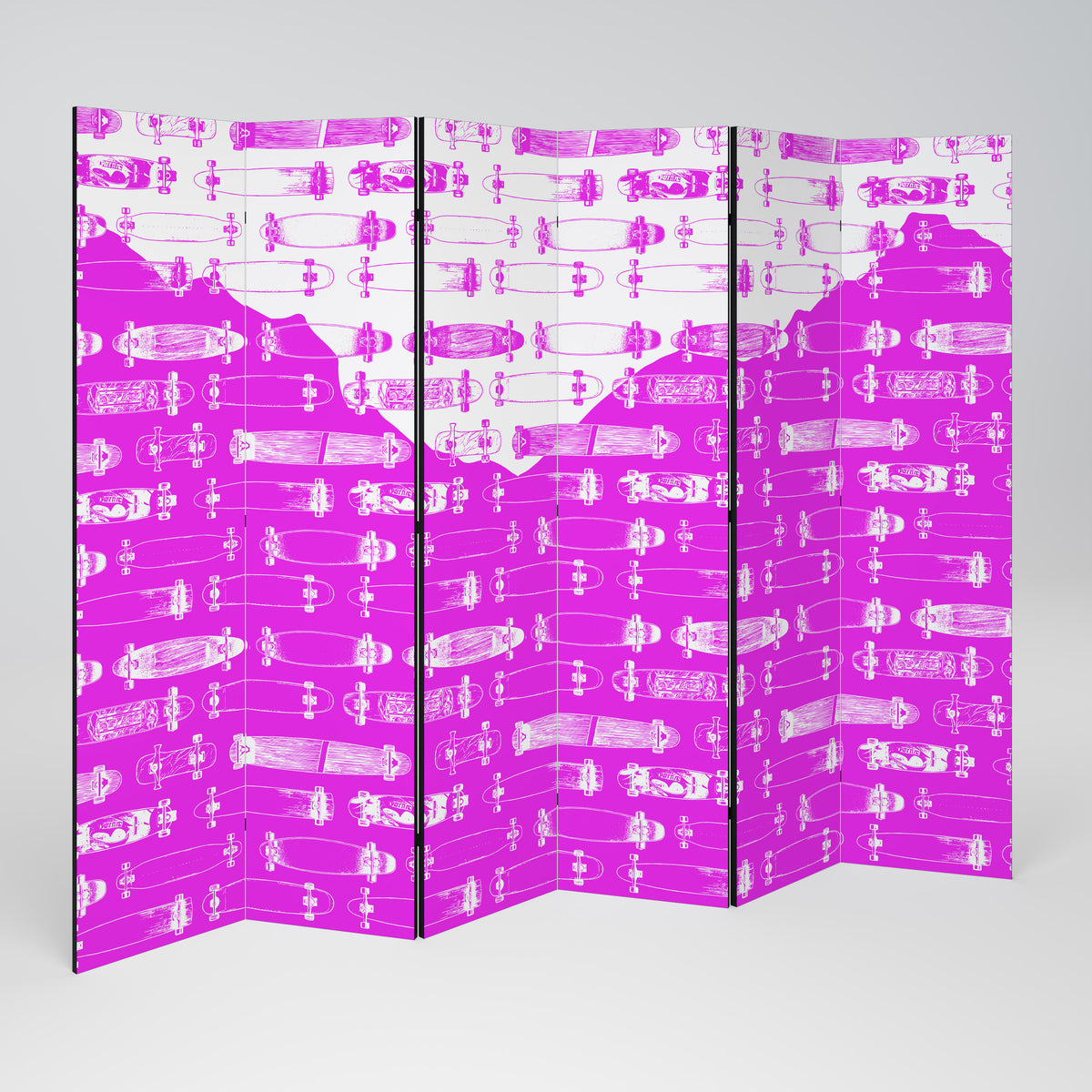 SKATEBOARD MAGENTA Rumsavdelare 6 paneler