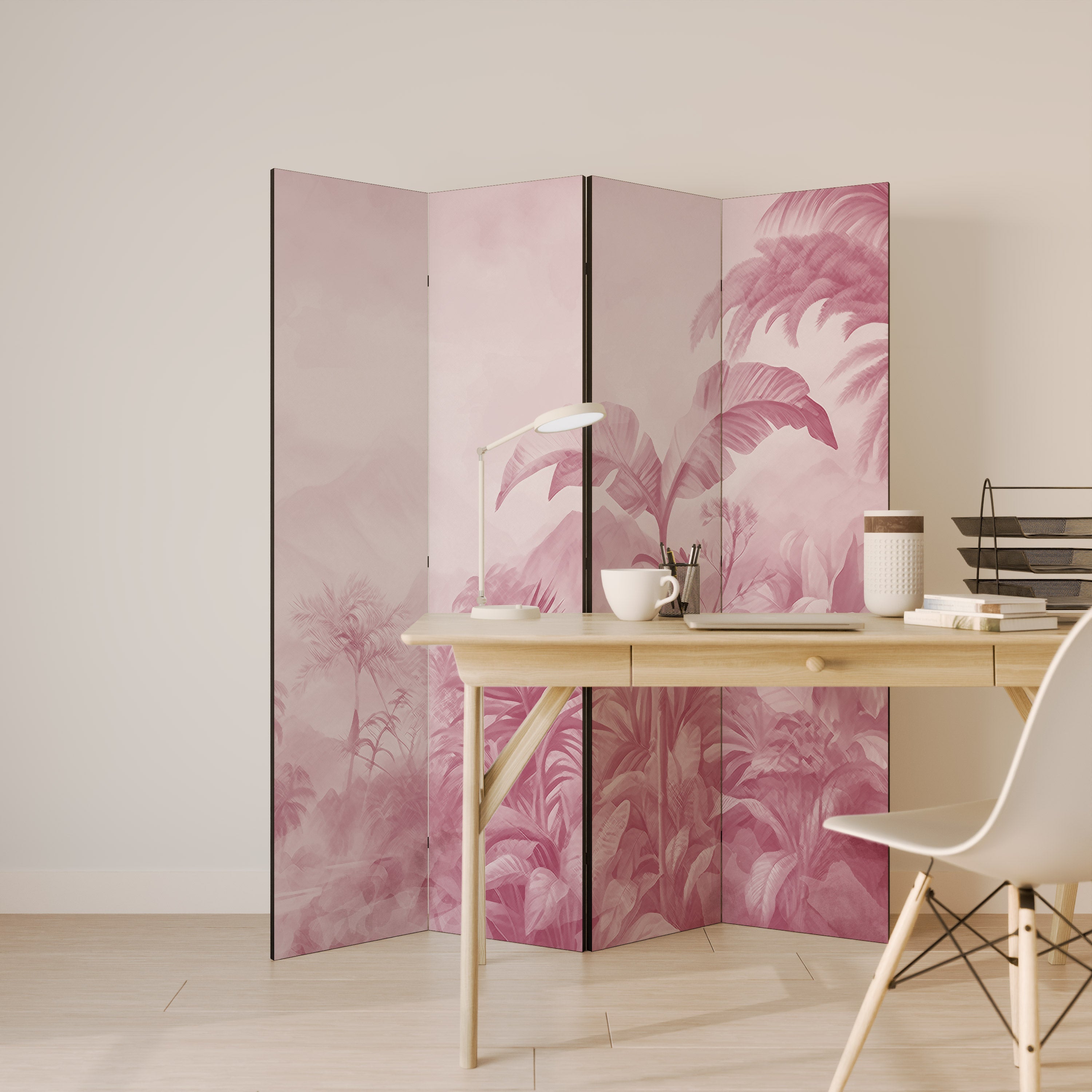 SWEET TROPICS Dekorativ rumsavdelare med 4 paneler